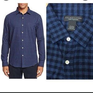 Bloomingdale’s The Men’s Store Tonal Blue Gingham Botton Down Shirt